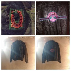 Men's Black Leather Foxswood Boston Traders Jacket